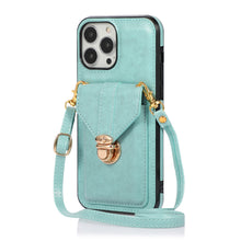 Load image into Gallery viewer, Snap Crossbody Card Wallet Leather Case For iPhone 11 Pro
