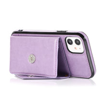 Load image into Gallery viewer, Triangle Crossbody Multifunctional Wallet Card Leather Case For iPhone 12mini