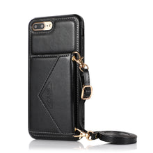 Charger l&#39;image dans la galerie, Triangle Crossbody Portefeuille Multifonctionnel Case en cuir pour iPhone 6 / 6S / 6Plus / 6SPlus