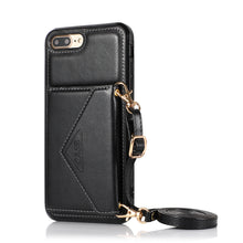 Load image into Gallery viewer, Triangle Crossbody Multifunctional Wallet Card Leather Case For iPhone 7/8