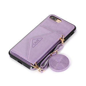 Triangle Crossbody Portefeuille Multifonctionnel Case en cuir pour iPhone 6 / 6S / 6Plus / 6SPlus