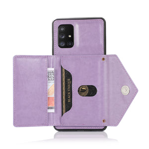Triangle Crossbody Multifunctional Wallet Card Leather Case For Samsung A51