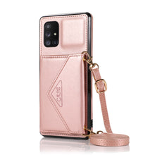 Load image into Gallery viewer, Triangle Crossbody Multifunctional Wallet Card Leather Case For Samsung A71