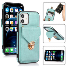Load image into Gallery viewer, Snap Crossbody Card Wallet Leather Case For iPhone 12