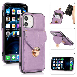 Snap Crossbody Card Wallet Leather Case For iPhone 12mini