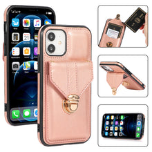Load image into Gallery viewer, Snap Crossbody Card Wallet Leather Case For iPhone 12mini
