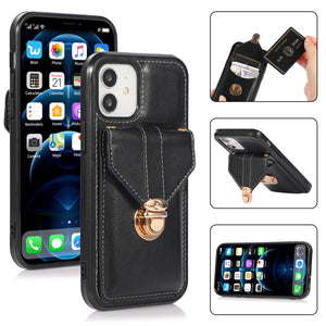 Snap Crossbody Card Wallet Leather Case For iPhone 12