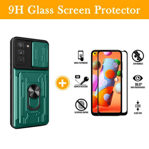 【SAMSUNG S22 5G】Multifunctional Card Holder Ring Bracket Goggles Phone Case