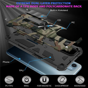 Camouflage Luxury Armor Shockproof Case With Kickstand For Samsung Galaxy S20Ultra