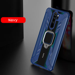 Bague magnétique de style guerrier Couverture téléphonique de Kickstand pour Redmi Note8 Pro