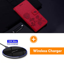 Charger l&#39;image dans la galerie, 2021 Upgraded 3D Embossed Rose Wallet Phone Case For SAMSUNG A50