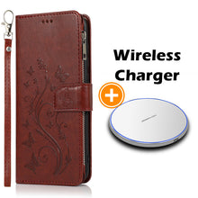 Charger l&#39;image dans la galerie, Samsung s21 / s21plus Luxury zip Leather Wallet Flip Multi - Card slot Cover