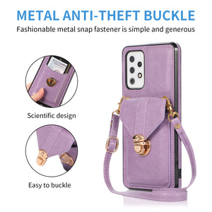 Snap Crossbody Card Wallet Leather Case For SAMSUNG Galaxy A72