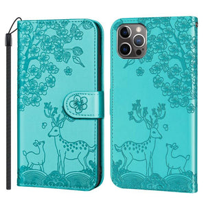 Portefeuille en cuir à fermeture à glissière de luxe Flip Multi Card Slots Cover Cover pour iPhone 12mini