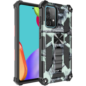 Camouflage Luxury Armor Shockproof Case With Kickstand For Samsung Galaxy A52