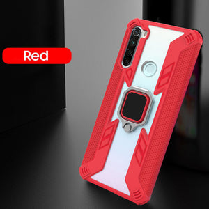 Warrior Style Magnetic Ring Kickstand Phone Cover For Redmi Note 8T