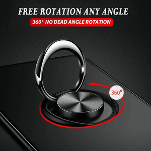 Car Holder Stand Magnetic Bracket Case Finger Ring TPU Case For Samsung A21S
