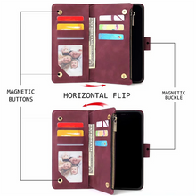 Load image into Gallery viewer, Soft Leather Zipper Wallet Flip Multi Card Slots Case For Samsung
