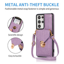 Load image into Gallery viewer, Snap Crossbody Card Wallet Leather Case For SAMSUNG S21 Ultra