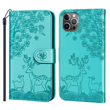 Charger l&#39;image dans la galerie, Portefeuille en cuir à fermeture à glissière de luxe Flip Multi Card Slots Cover Cover pour iPhone 12mini