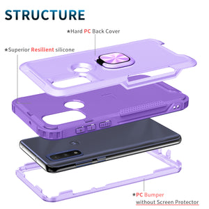 Robot Rotating Ring Bracket Phone Case For MOTO G PURE