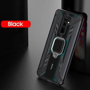 Warrior Style Magnetic Ring Kickstand Phone Cover For Redmi 9