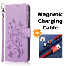 Load image into Gallery viewer, Luxury Zipper Leather Wallet Flip Multi Card Slots Cover Case For Samsung S9/S9Plus