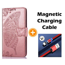 Load image into Gallery viewer, Luxury Embossed Butterfly Leather Wallet Flip Case For Samsung Galaxy S20 Ultra