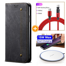 Load image into Gallery viewer, Canvas Denim Pattern Simple Card Phone Case For SAMSUNG Galaxy S10 5G
