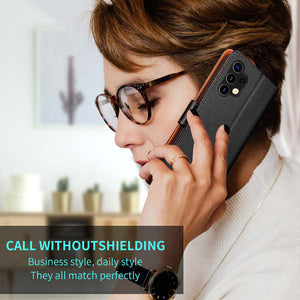 Two-Color Wallet Phone Case For Samsung A32