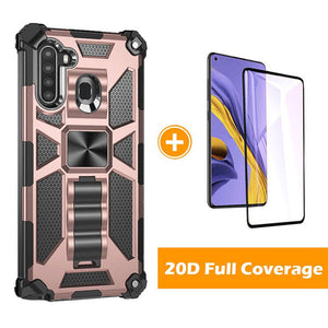 Luxury Armor Shockproof With Kickstand For Samsung Galaxy A21(US)