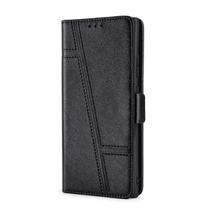 Trapezoidal Side Buckle Soft Leather Wallet case For Samsung Galaxy A11