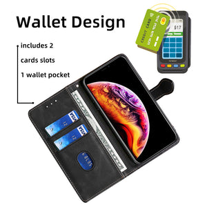 Confortable Flip Wallet téléphone cas pour Samsung Galaxy S21/S21Plus/S21Ultra