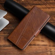 Load image into Gallery viewer, Trapezoidal Side Buckle Soft Leather Wallet case For Xiaomi Mi 10T 5G