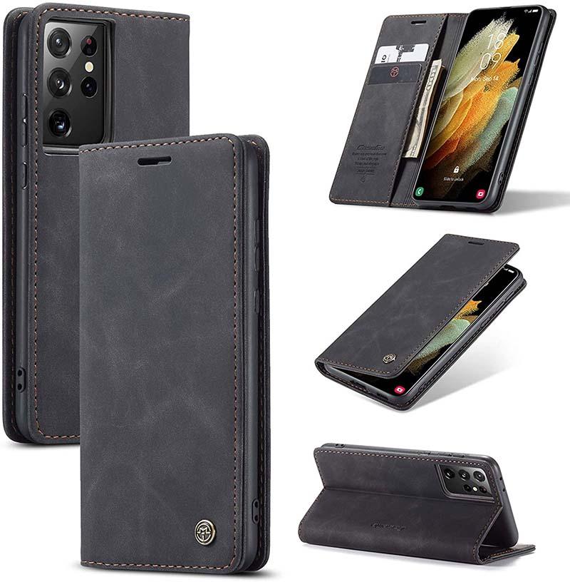 2021 New Retro Wallet Case For Samsung S21Ultra