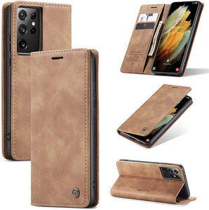 2021 New Retro Wallet Case For Samsung S21Ultra