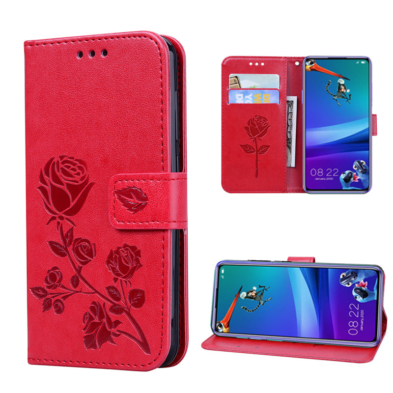 2021 Upgraded 3D Embossed Rose Wallet Phone Case For SAMSUNG A01