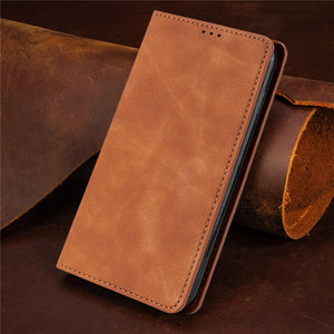 PU Leather Vintage Card Holder Flip Cover Magnetic Cases For Samsung Galaxy A Series