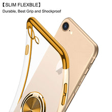 Load image into Gallery viewer, 2020 Transparent Colorful Magnetic Ring Holder Phone Case For iPhone 7/8