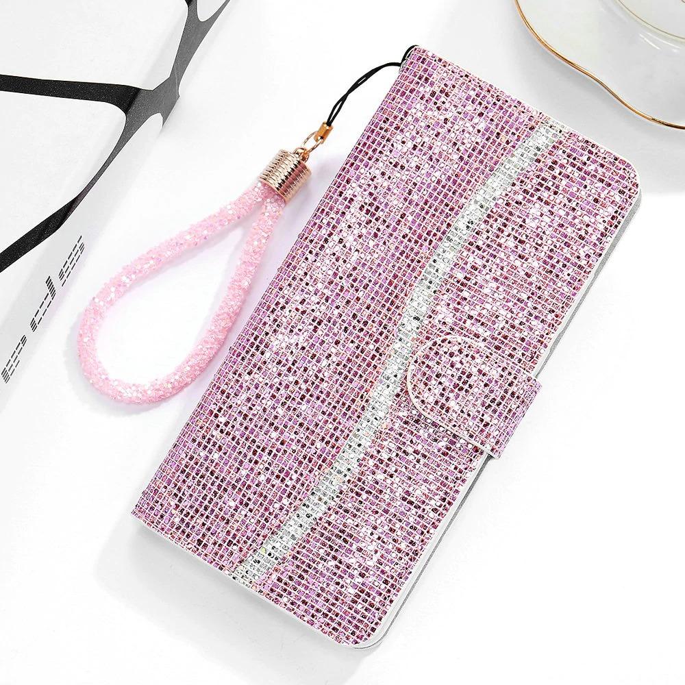 2021 New Bling Glitter Wallet Flip Case For Samsung A Series