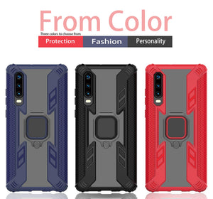 Warrior Style Magnetic Ring Kickstand Phone Cover For Huawei P30