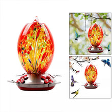 Load image into Gallery viewer, Hummingbird Feeder Hand Blown Glass - 25 Ounces
