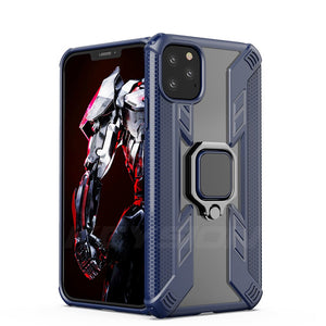 Warrior Style Magnetic Ring Kickstand Phone Cover For iPhone 11 Series