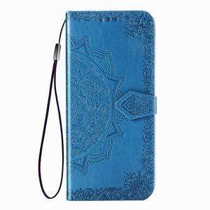 Luxury Embossed Mandala Leather Wallet Flip Case for Samsung Note Series