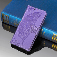 Load image into Gallery viewer, Luxury Embossed Butterfly Leather Wallet Flip Case For iPhone 14 Pro Max