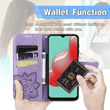 Load image into Gallery viewer, Luxury Embossed Butterfly Leather Wallet Flip Case For Samsung Galaxy A04E