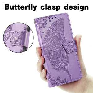 Luxury Embossed Butterfly Leather Wallet Flip Case For Samsung Galaxy S20 Plus