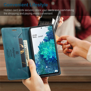 RFID Blocking Anti-theft Swipe Card Wallet Phone Case For SAMSUNG NOTE20/NOTE20 5G