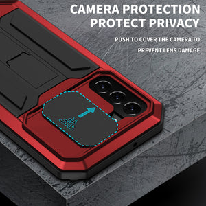 【For Galaxy S22】Luxury Lens Protection Waterproof Aluminum 360° Protective Phone Case