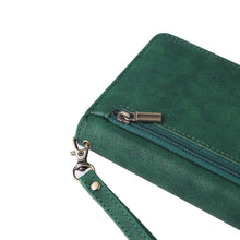 Load image into Gallery viewer, Rivet Buckle Zipper Wrist Strap Wallet Leather Case For Samsung Galaxy A12